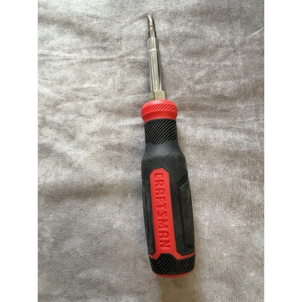 Craftsman Multi-Bit Driver w/ Extension Shaft & Double-Ended Bit, Red/Black